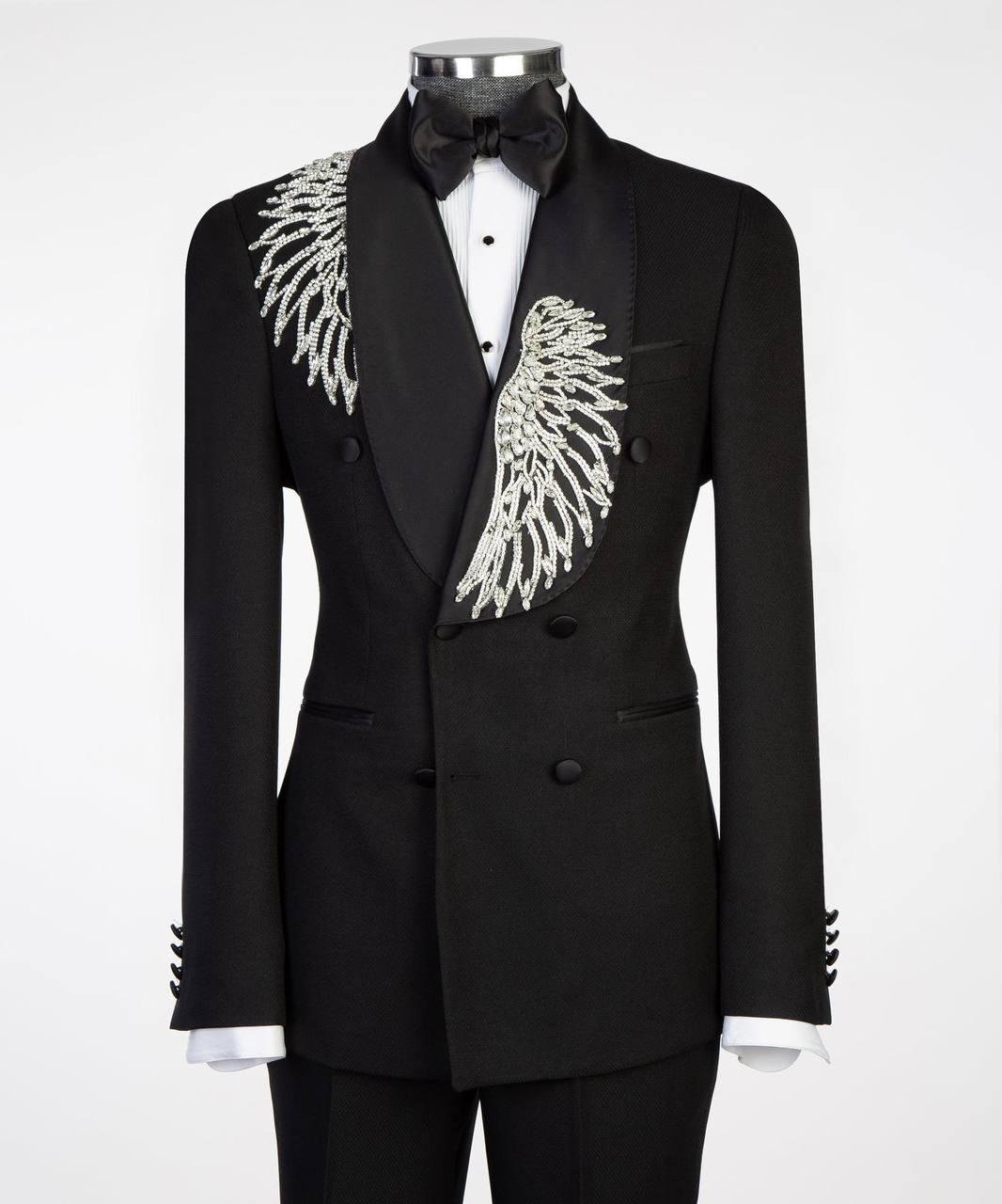 Jewelry Ornament Tuxedo Black Silver II