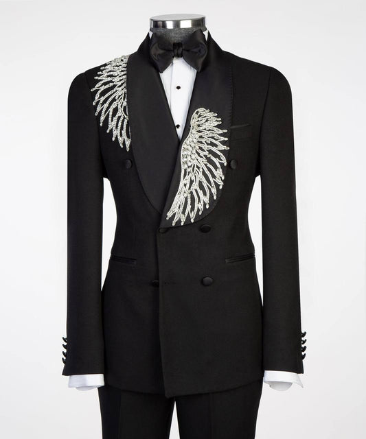 Jewelry Ornament Tuxedo Black Silver II