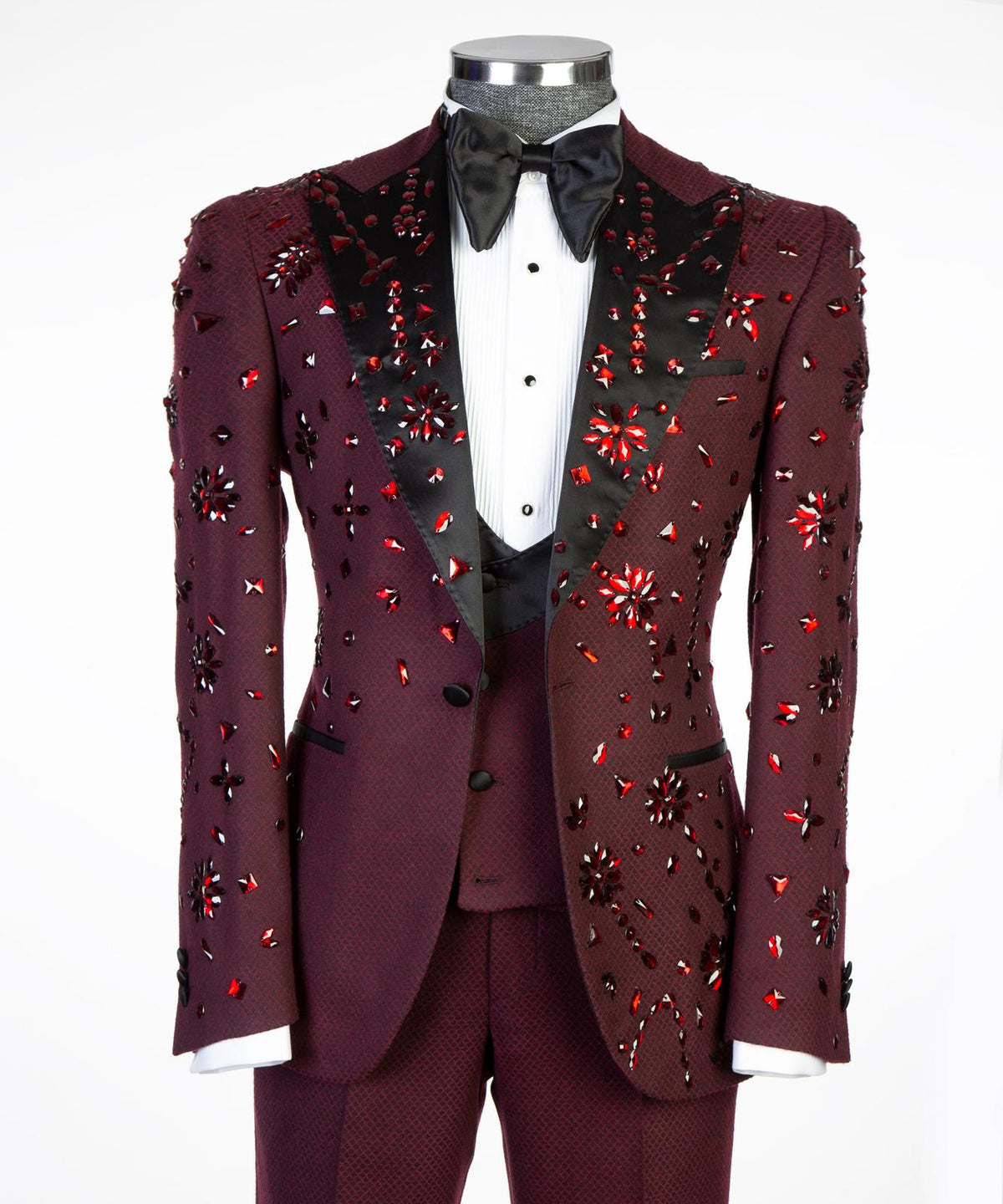 Jewelry Ornament Tuxedo Claret Red