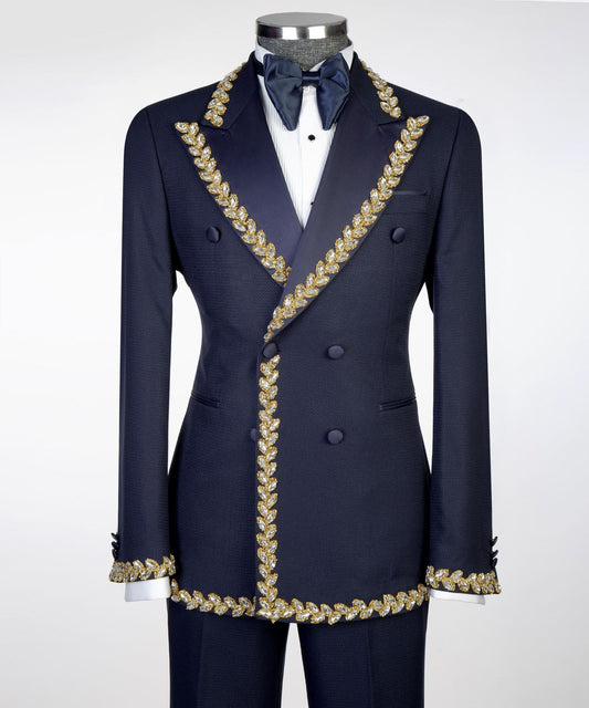 Jewelry Ornament Tuxedo Navy Blue
