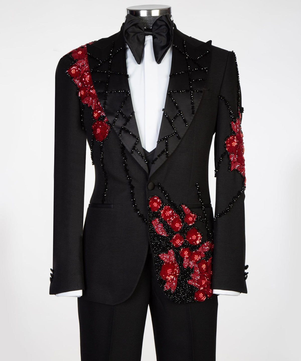 Midnight Bloom Embellished Tuxedo – Premium