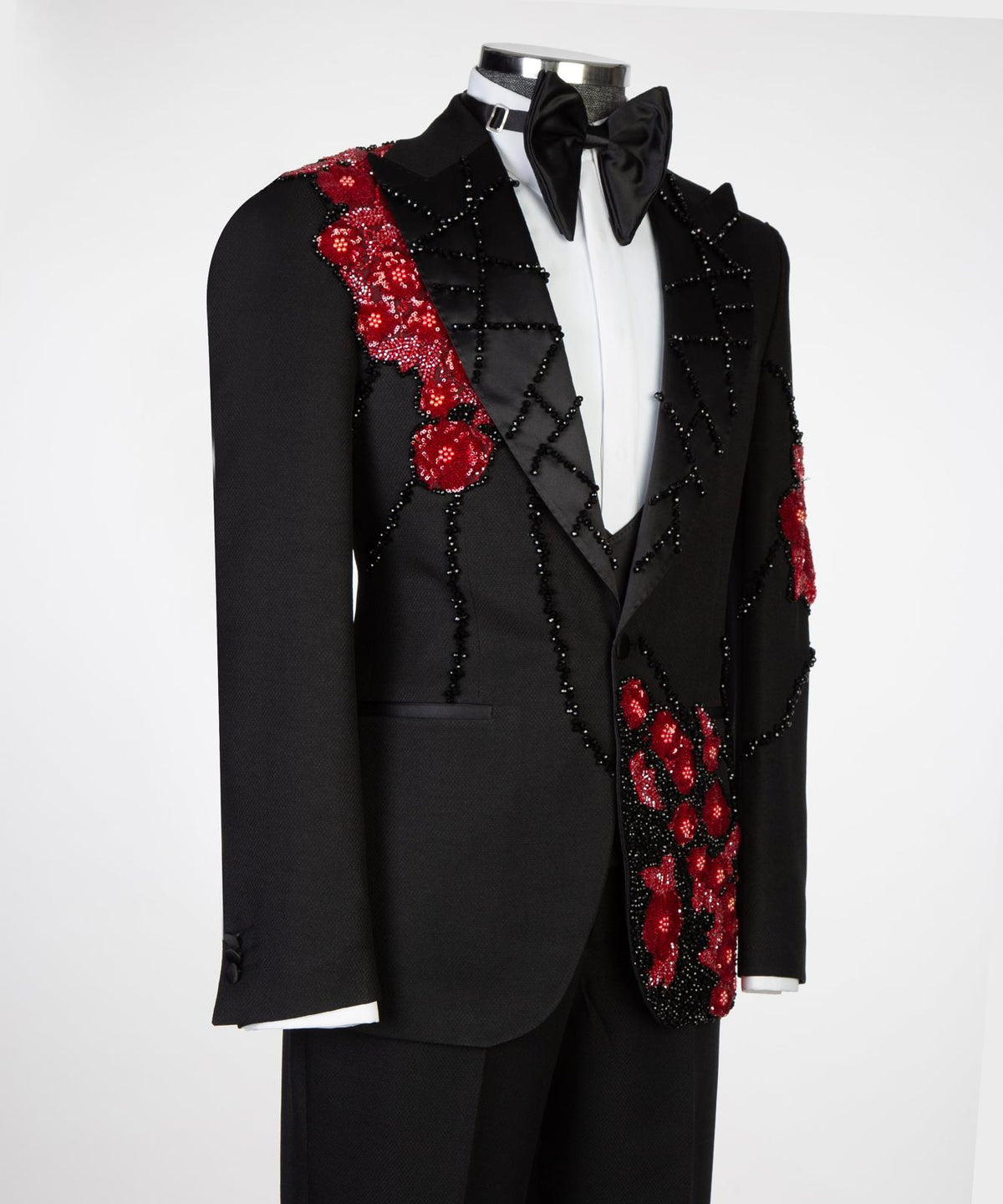 Midnight Bloom Embellished Tuxedo – Premium – view 3