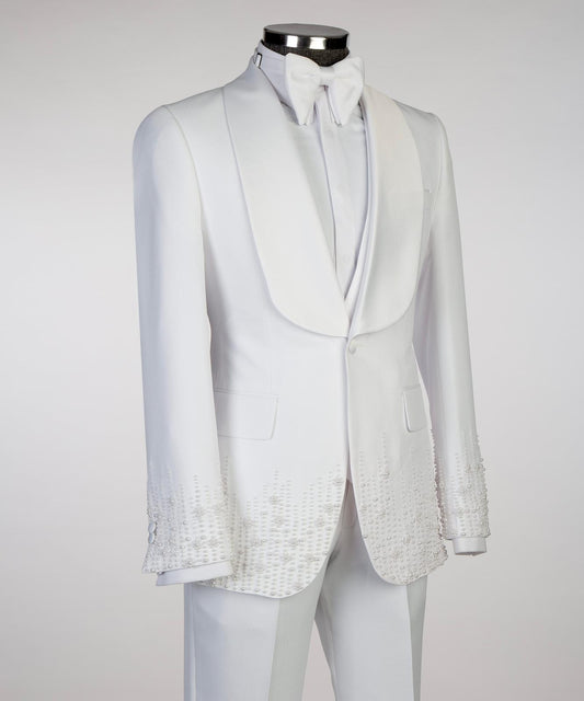 Elite Pearl Detail Wedding Tuxedo – view 2