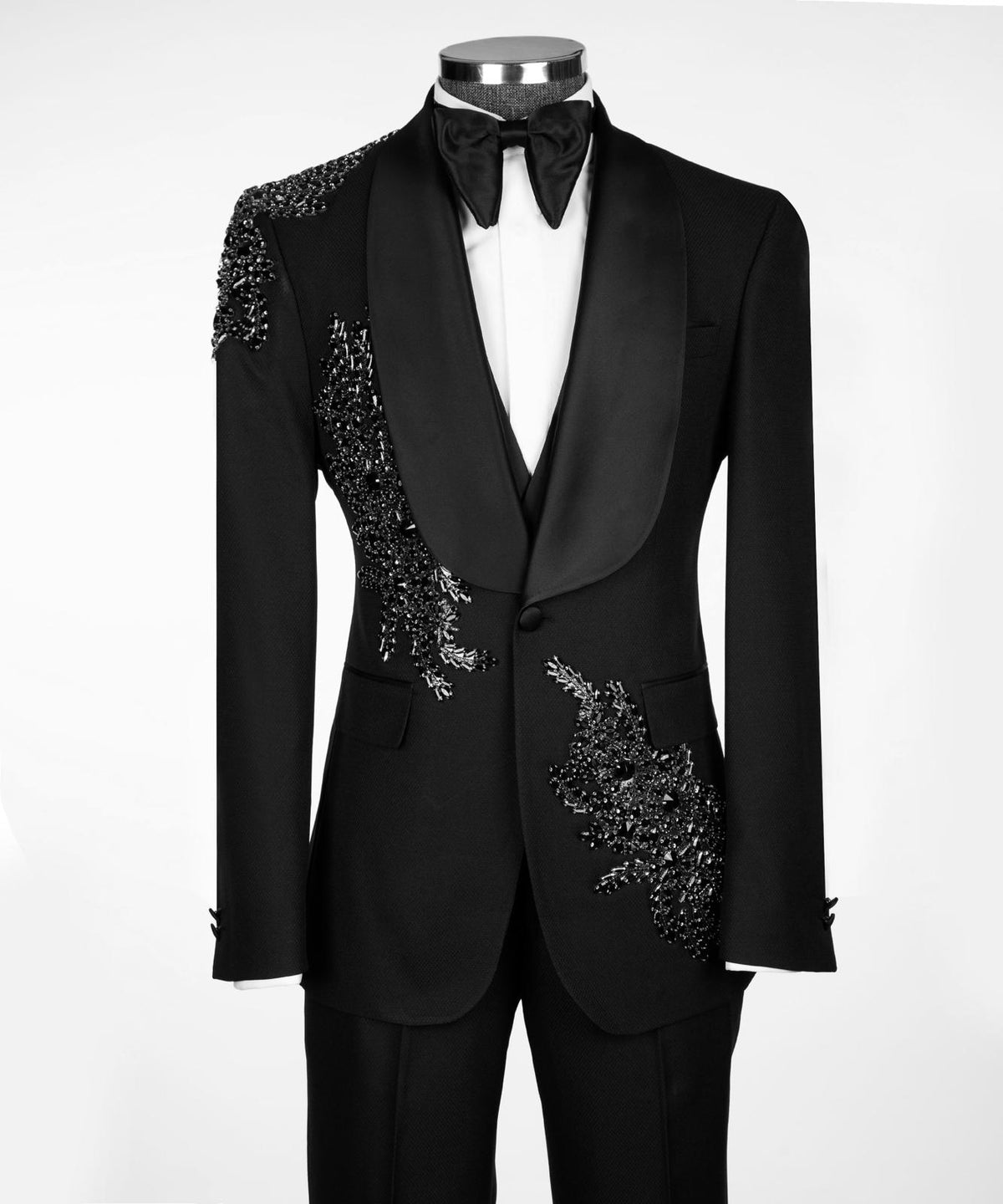 Obsidian Crystal Shawl Lapel Tuxedo