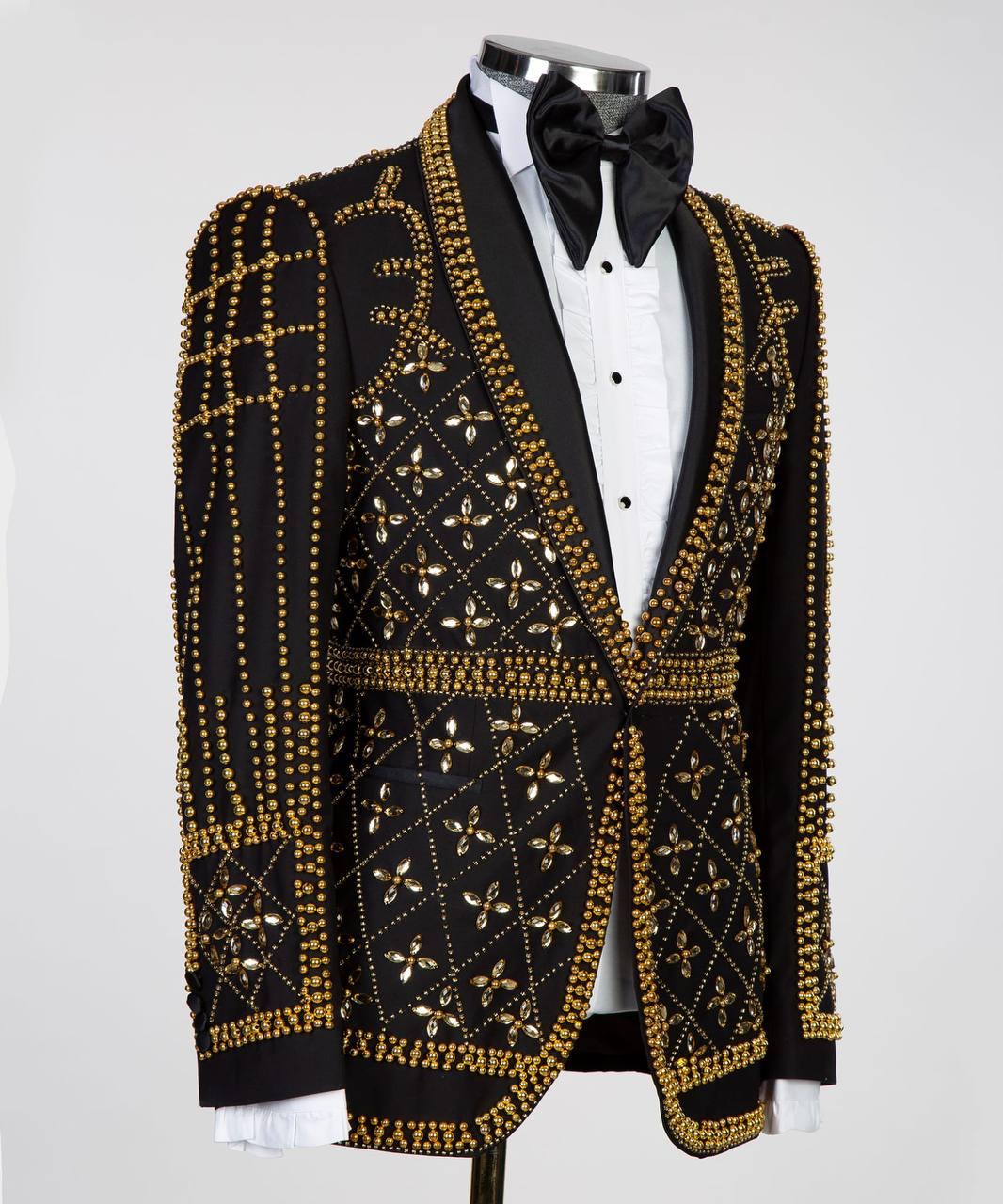 Jewelry Ornament Tuxedo – Gold – view 2