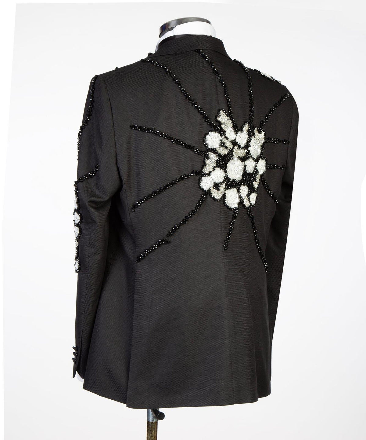 Midnight Bloom Embellished Tuxedo – Black/Red – view 4
