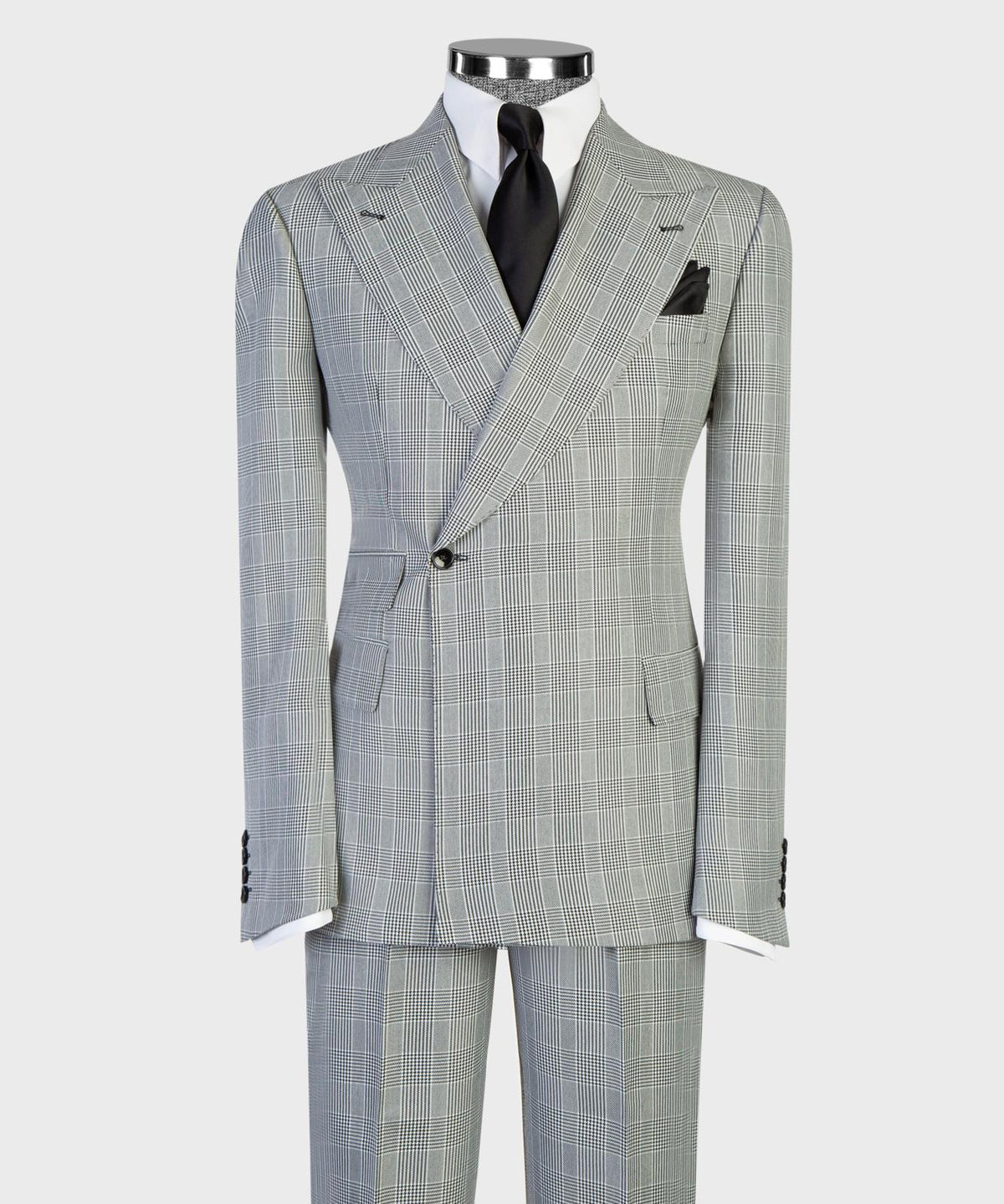 Silver Glen Plaid Peak Lapel Suit