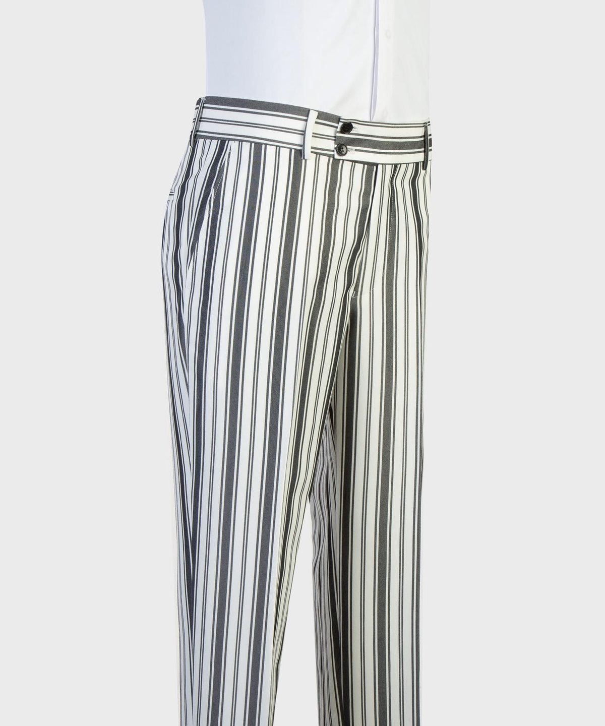 Ivory Black Pinstripe Statement Suit