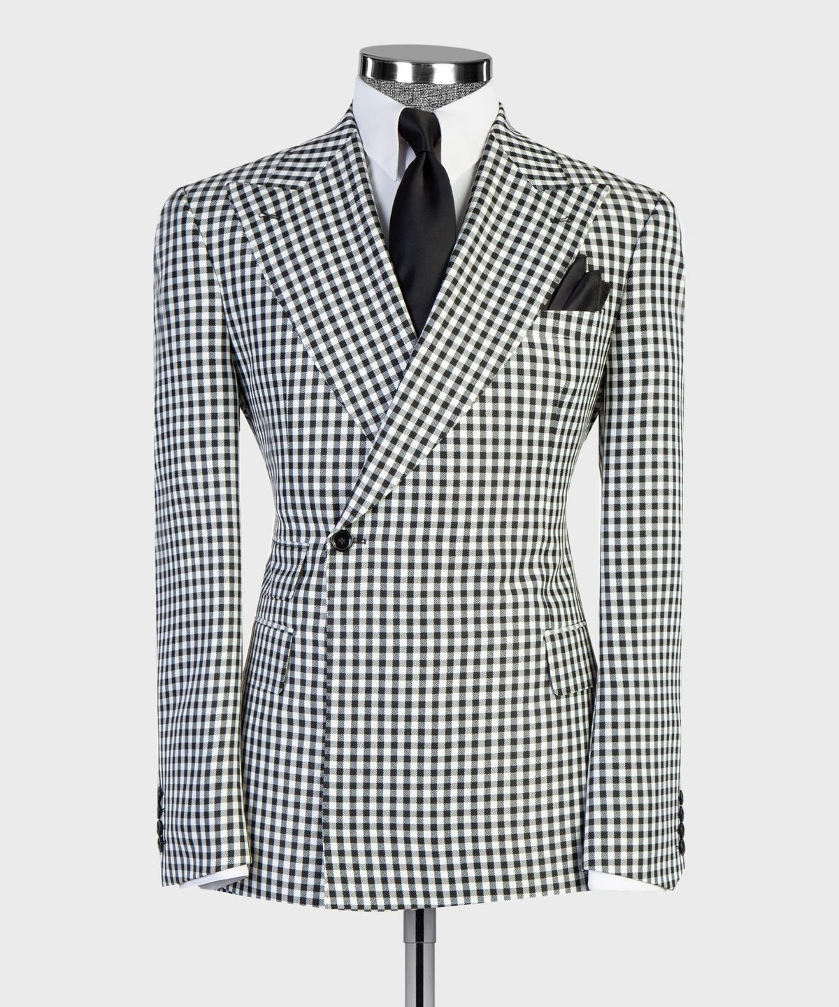 Monochrome Check Peak Lapel Suit