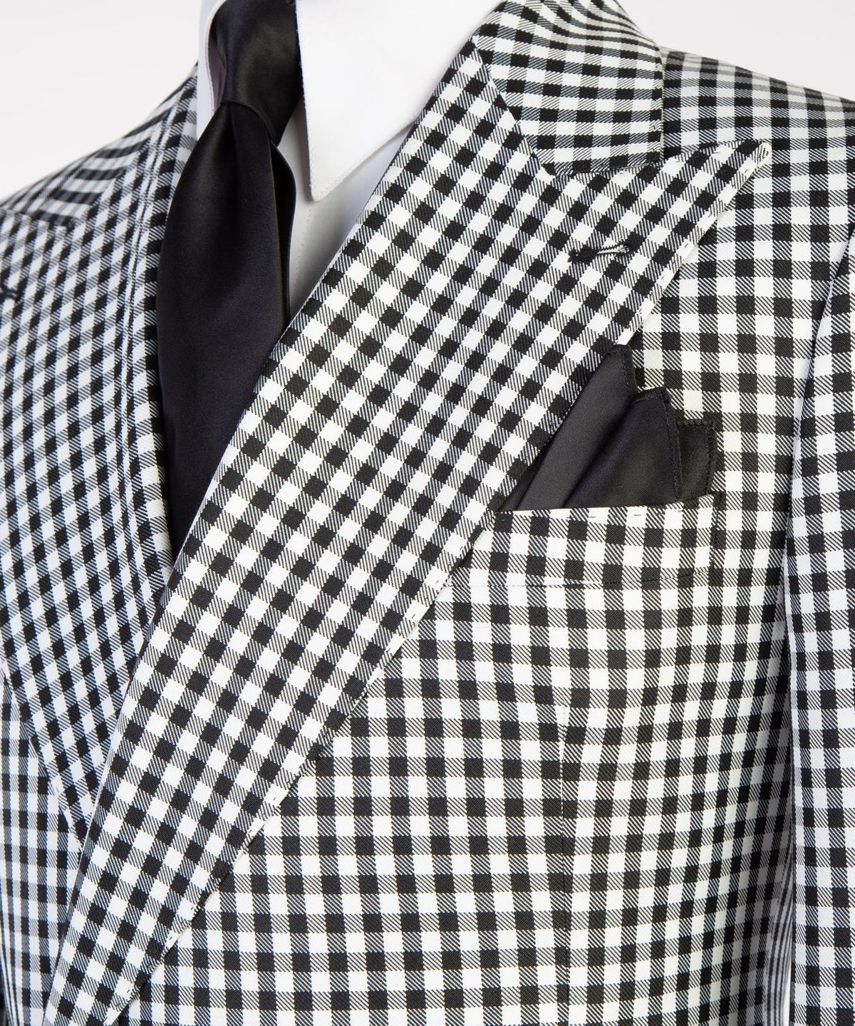 Monochrome Check Peak Lapel Suit