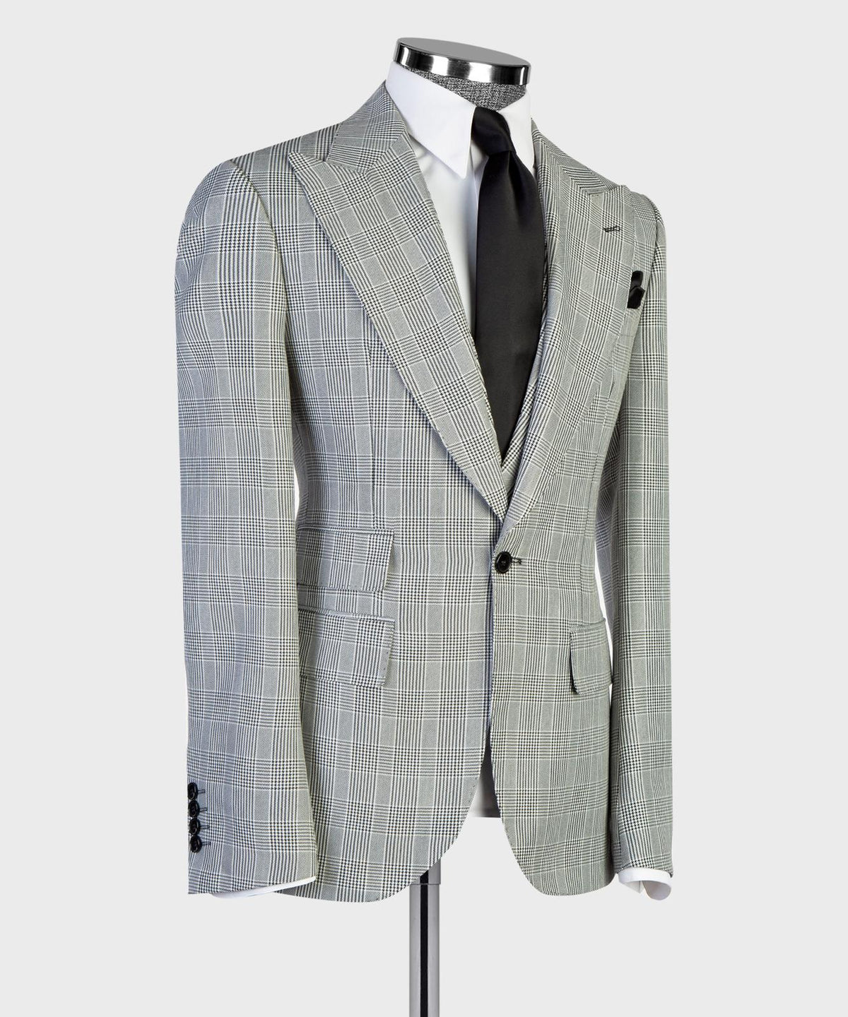 Silver Prince of Wales Three-Piece Suit