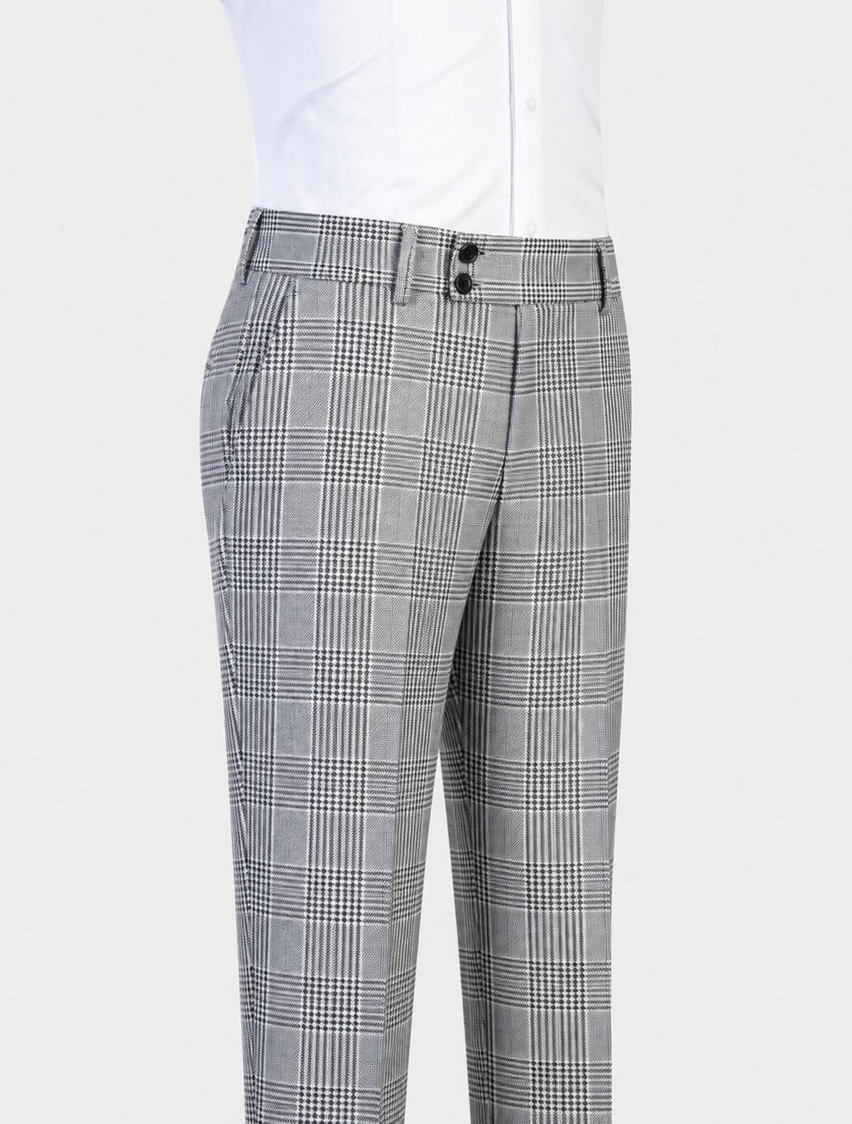 Silver Prince of Wales Three-Piece Suit