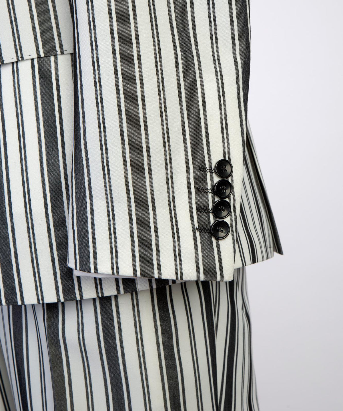 Ivory Black Pinstripe Three-Piece Suit