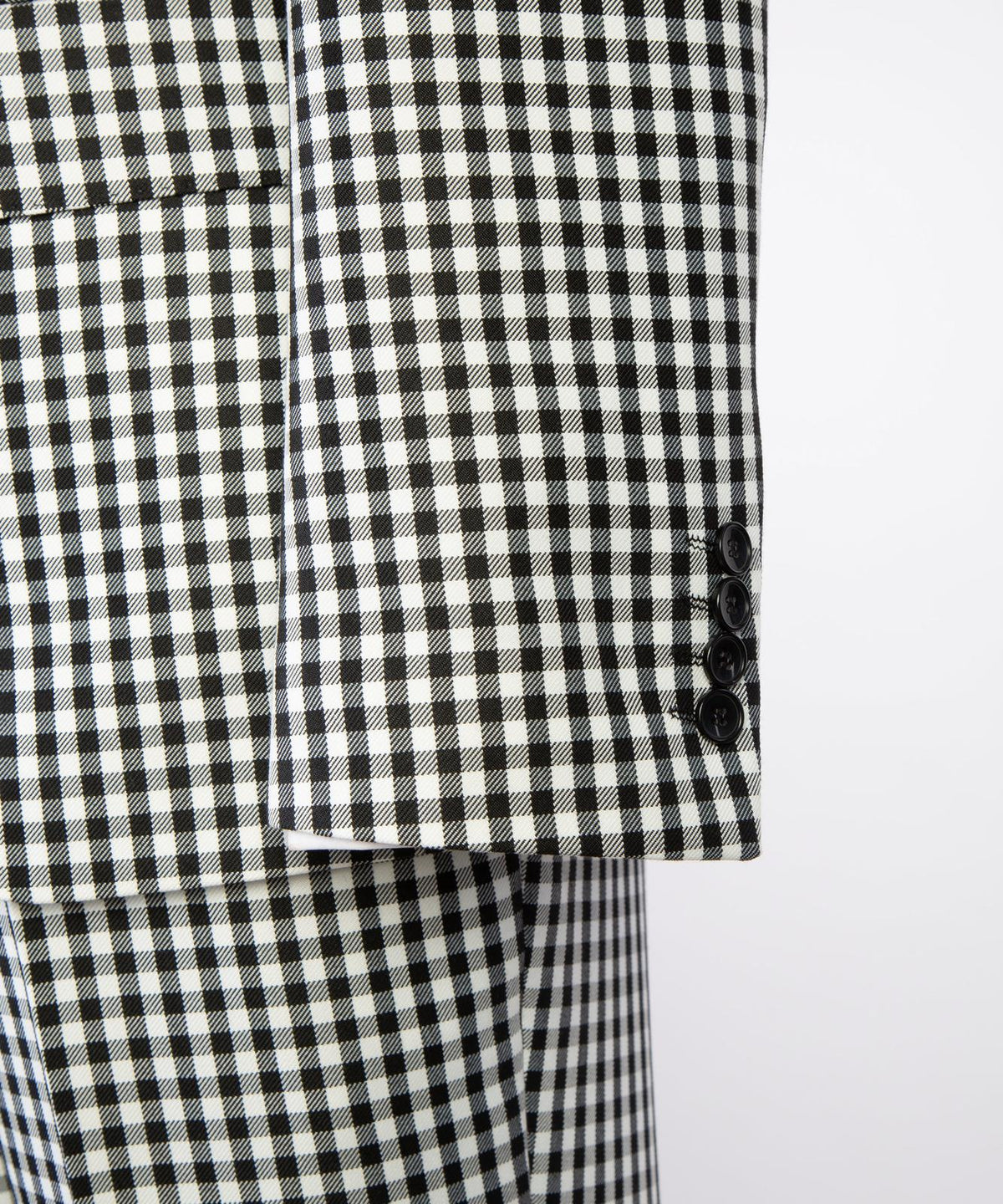 Black & White Check Three-Piece Suit