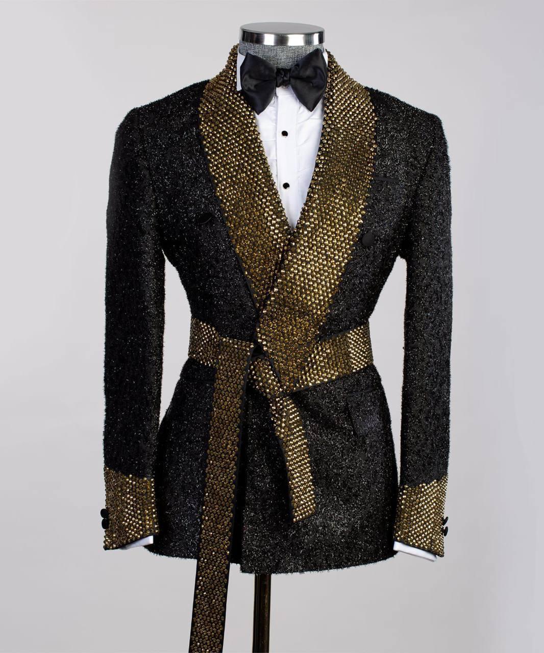 Special Belted Tuxedo – Black & Gold