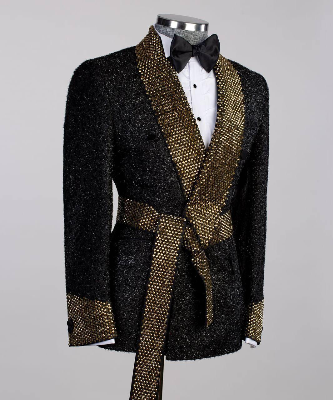 Special Belted Tuxedo – Black & Gold – view 2