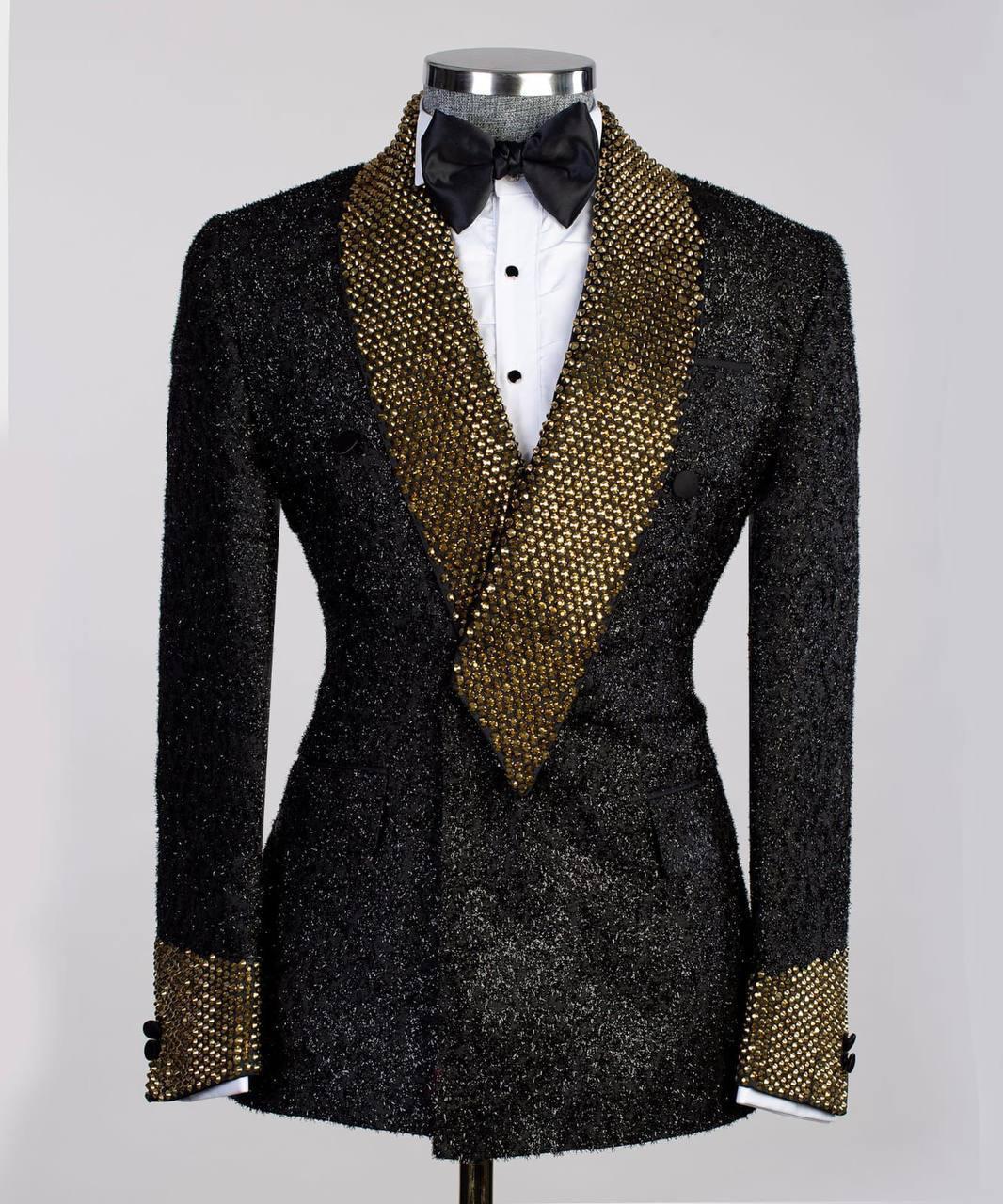 Special Belted Tuxedo – Black & Gold – view 3