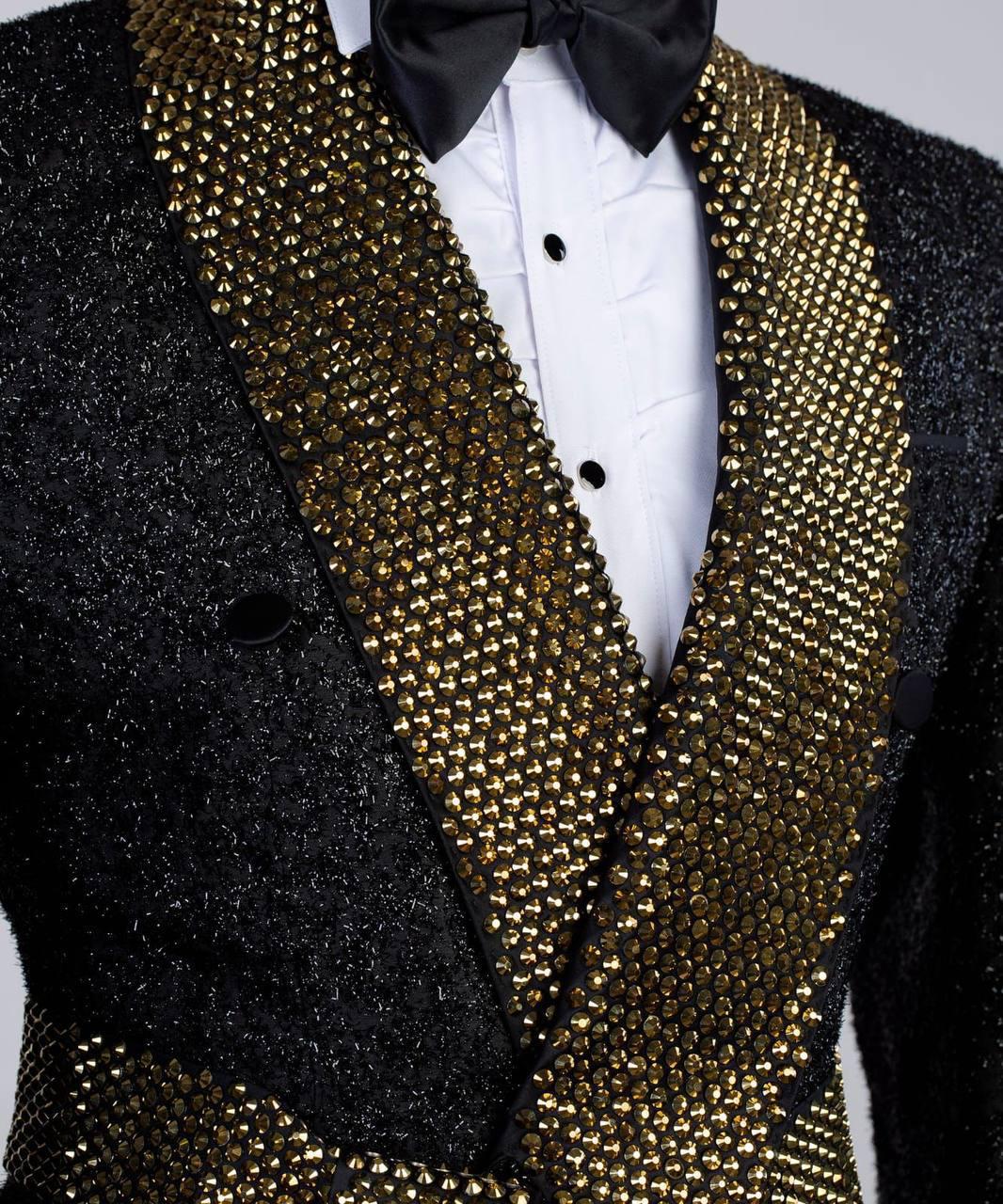 Special Belted Tuxedo – Black & Gold – view 4