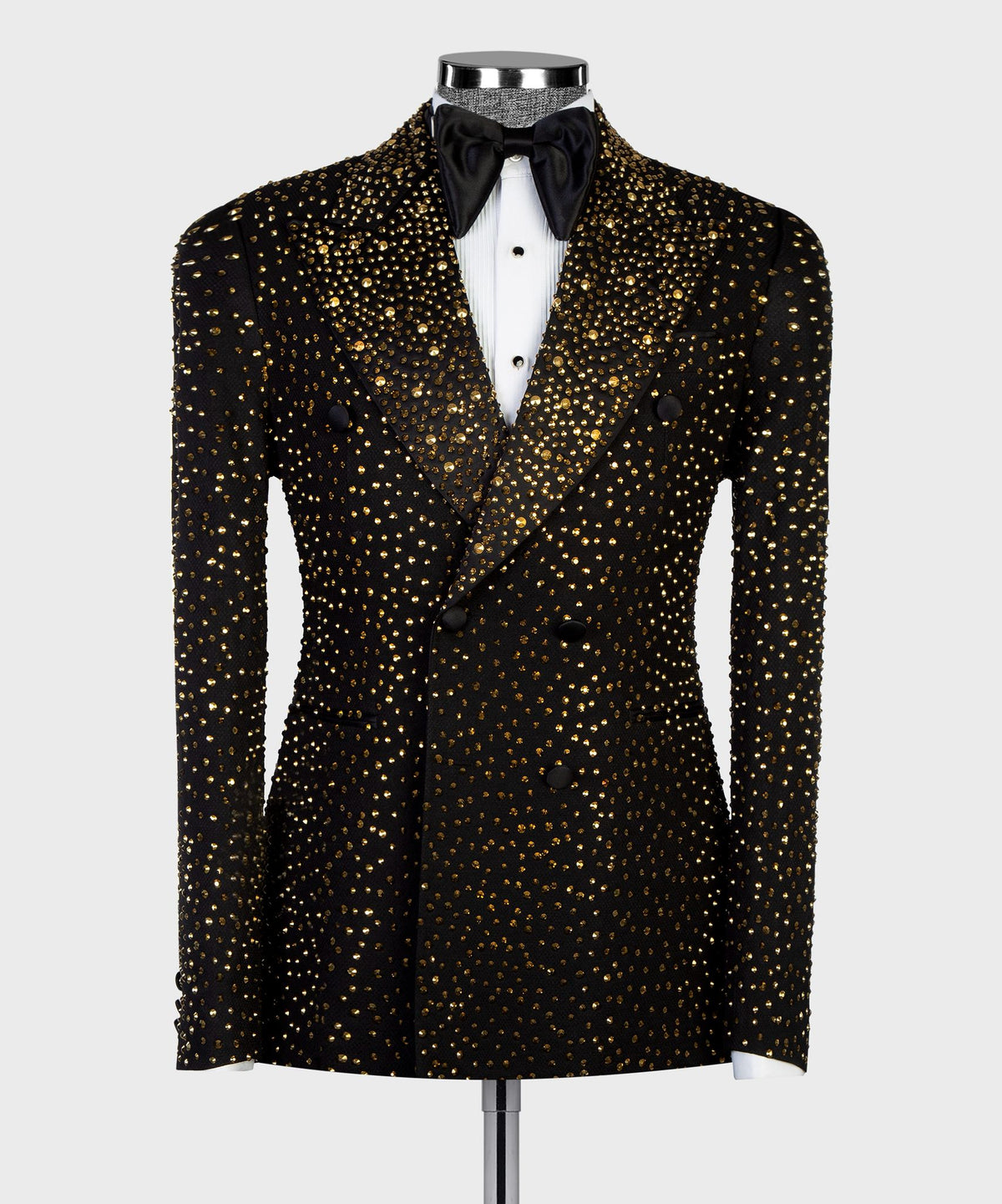 Golden Elegance Tuxedo – Black & Gold – view 2
