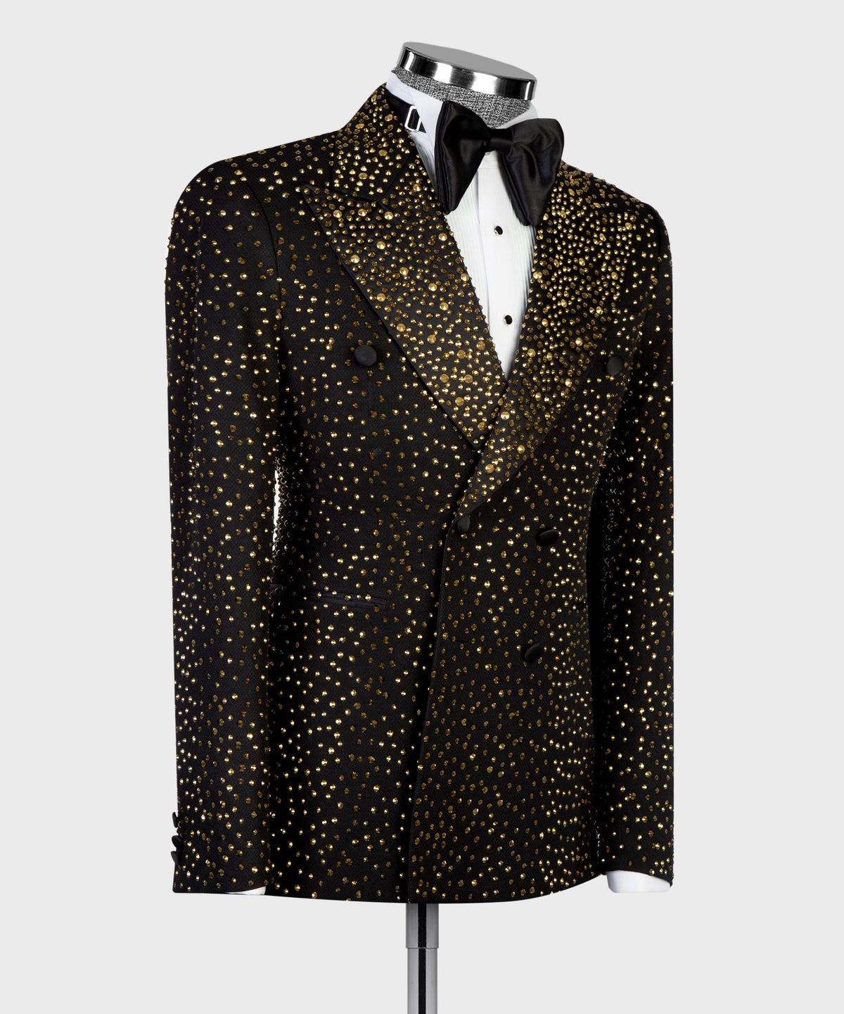 Golden Elegance Tuxedo – Black & Gold – view 3