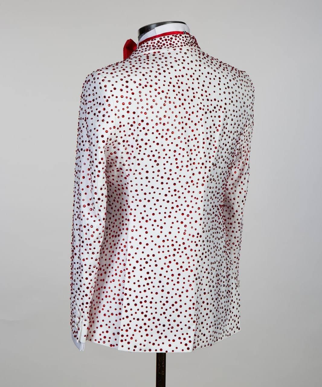 Red Elegance Tuxedo – White & Red – view 2
