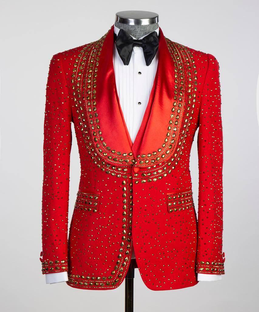 Jewelry Ornament Tuxedo – Red & Gold II – view 2