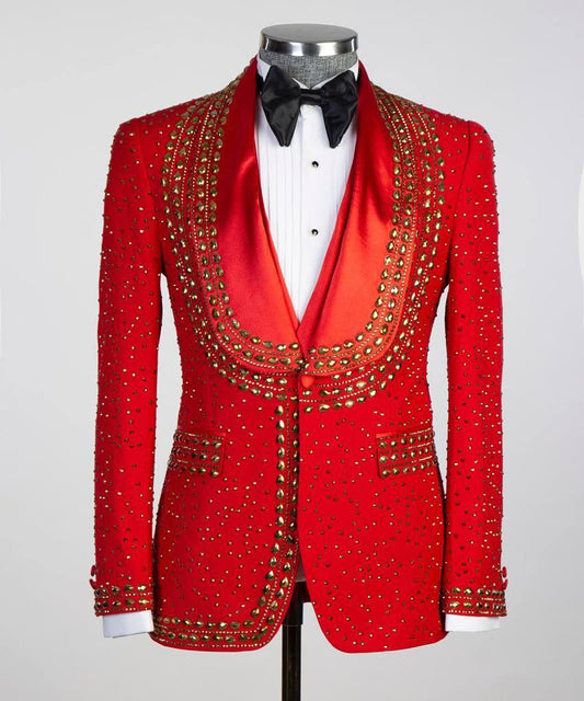 Jewelry Ornament Tuxedo – Red & Gold II – view 2