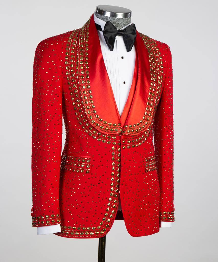 Jewelry Ornament Tuxedo – Red & Gold II – view 3