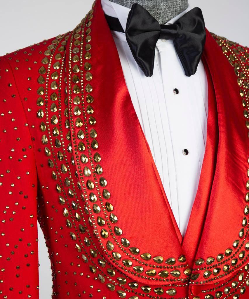 Jewelry Ornament Tuxedo – Red & Gold II – view 4