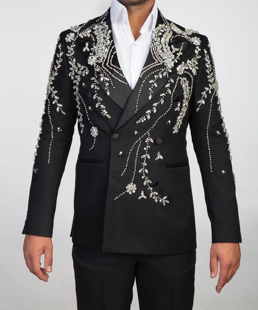 Jewelry Ornament Tuxedo – Black & Silver IV – additional view