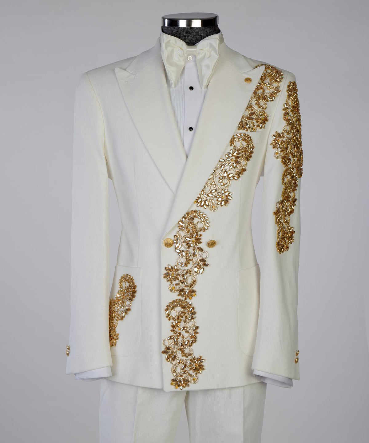Royal Ivory Gold Embroidered Tuxedo