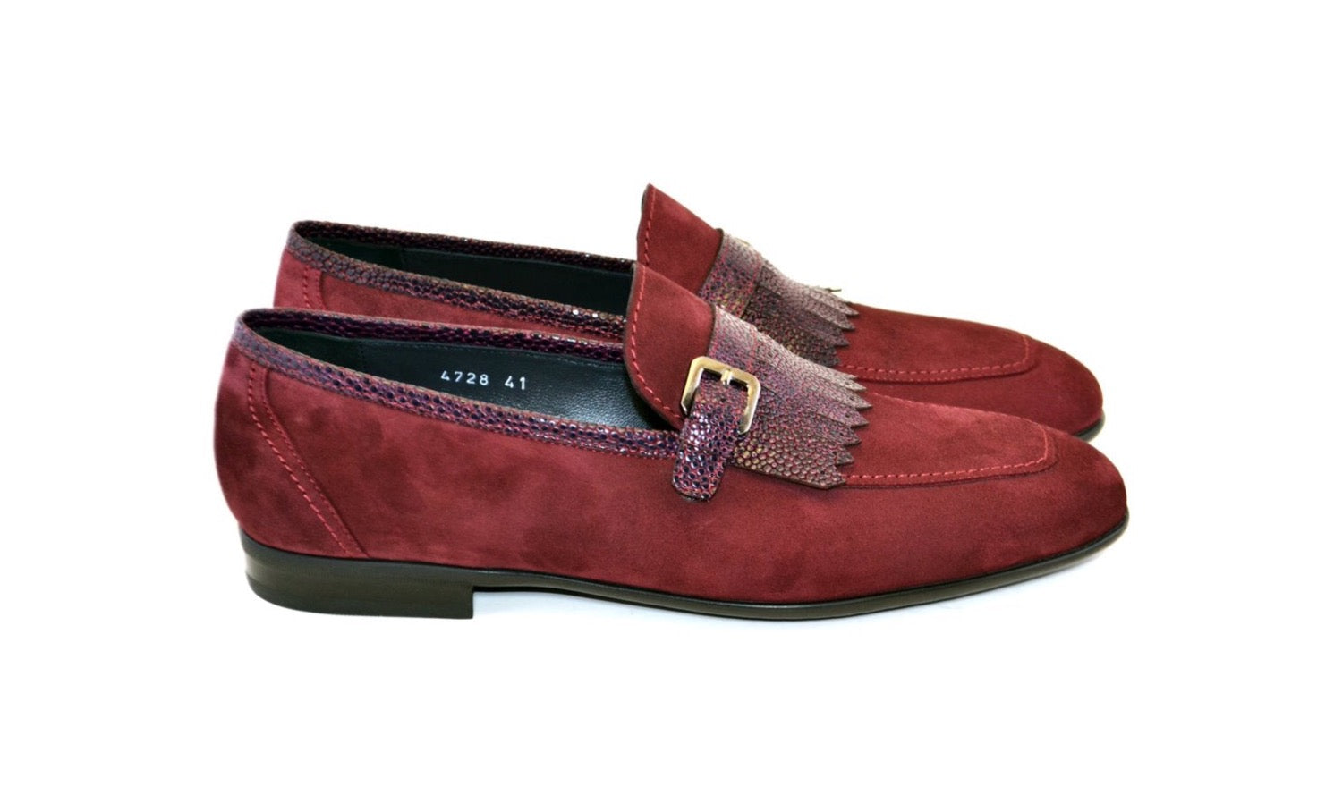 Burgundy best sale suede loafers